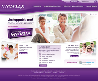 Myoflex Home Page Concept frame 02